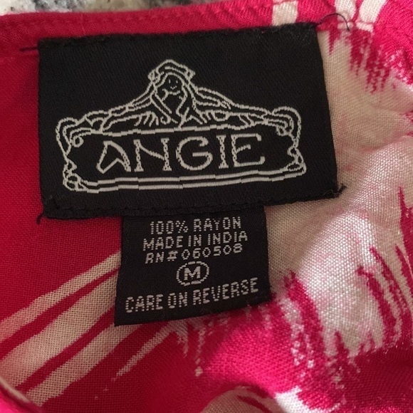 Angie Boho Rayon Beachy Summer coverup Dress Size M - Picture 3 of 3